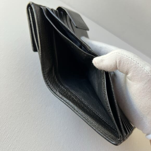 GUCCI Princy GG Logo Canvas Bifold Wallet Black Authentic - Picture 14 of 16